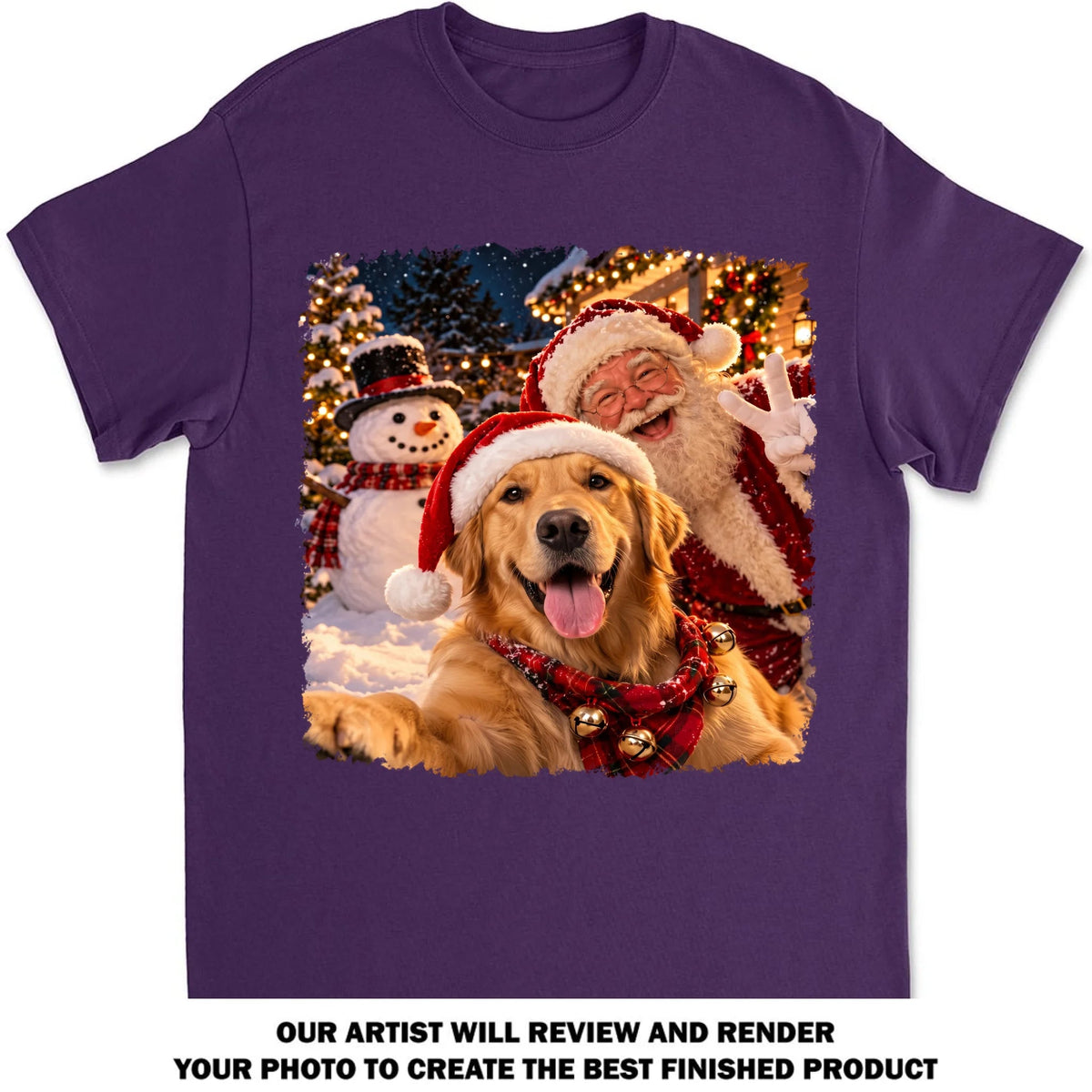Custom Christmas Birthday Gifts For Dog Lovers • Santa Best Buddy - Personalized Basic T-Shirt