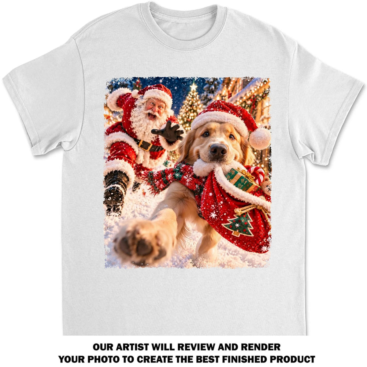 Custom Christmas Birthday Gifts For Dog Mom, Dog Lovers • Christmas Chaos - Personalized Basic T-Shirt