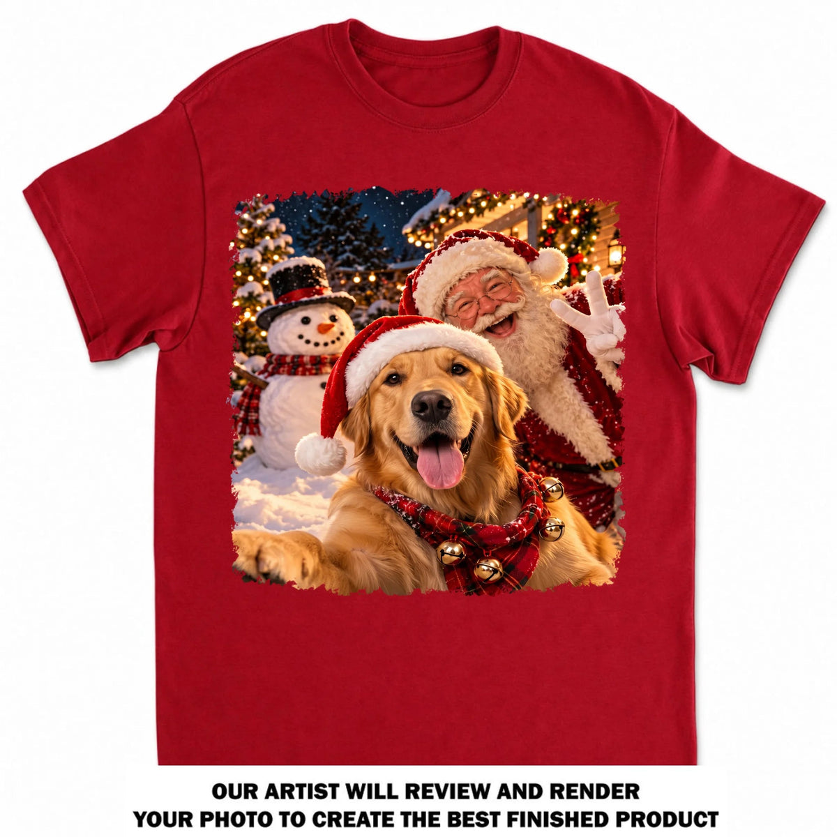 Custom Christmas Birthday Gifts For Dog Lovers • Santa Best Buddy - Personalized Basic T-Shirt