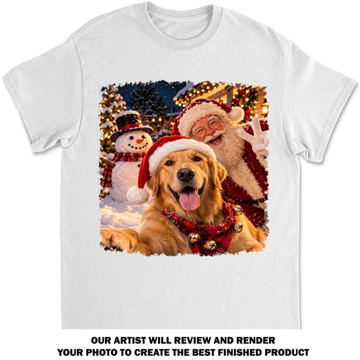Custom Christmas Birthday Gifts For Dog Lovers • Santa Best Buddy - Personalized Basic T-Shirt