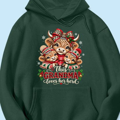 This Grandma Loves Her Herd - Personalized Shirt - Thoughtful Christmas Gift for Grandma