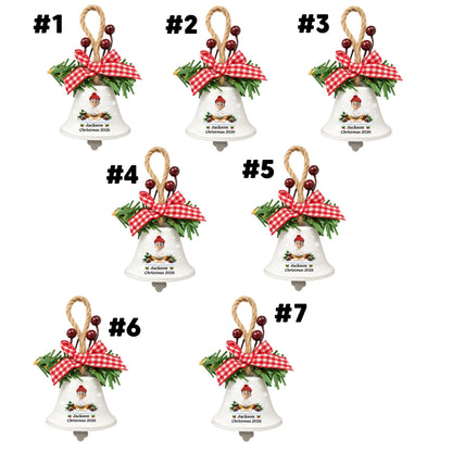 Grandma Christmas Treasures - Personalized Metal Bell Ornament