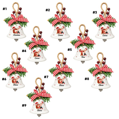 Family Initial Chorus - Personalized Metal Bell Ornament