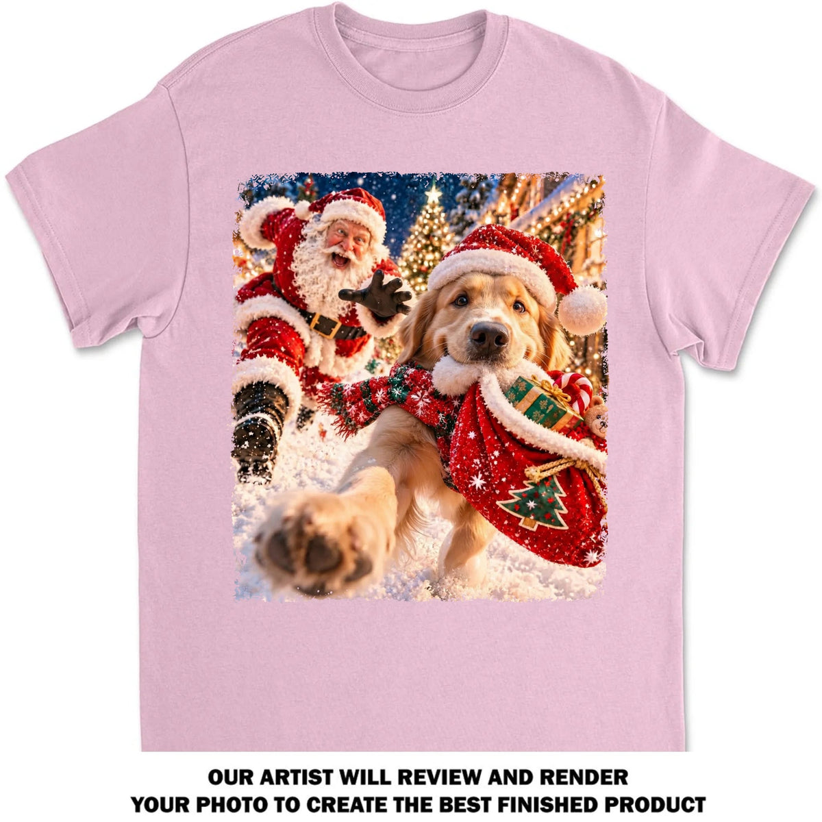 Custom Christmas Birthday Gifts For Dog Mom, Dog Lovers • Christmas Chaos - Personalized Basic T-Shirt