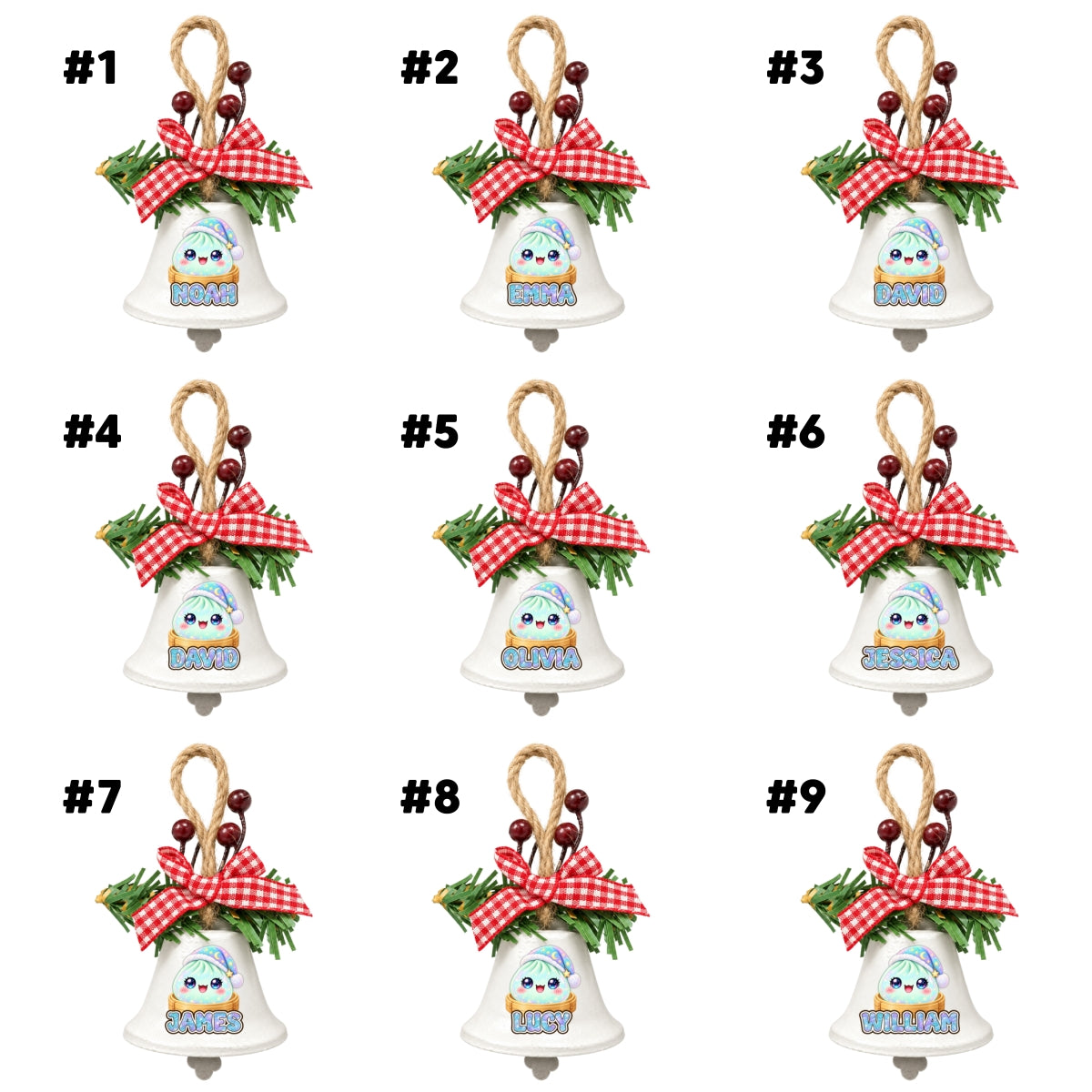 My Jolly Dumpling - Personalized Metal Bell Ornament