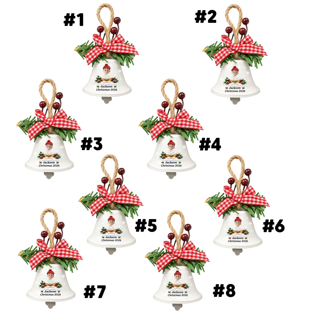Grandma Christmas Treasures - Personalized Metal Bell Ornament