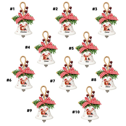 Family Initial Chorus - Personalized Metal Bell Ornament
