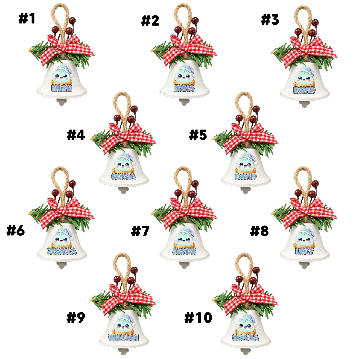 My Jolly Dumpling - Personalized Metal Bell Ornament
