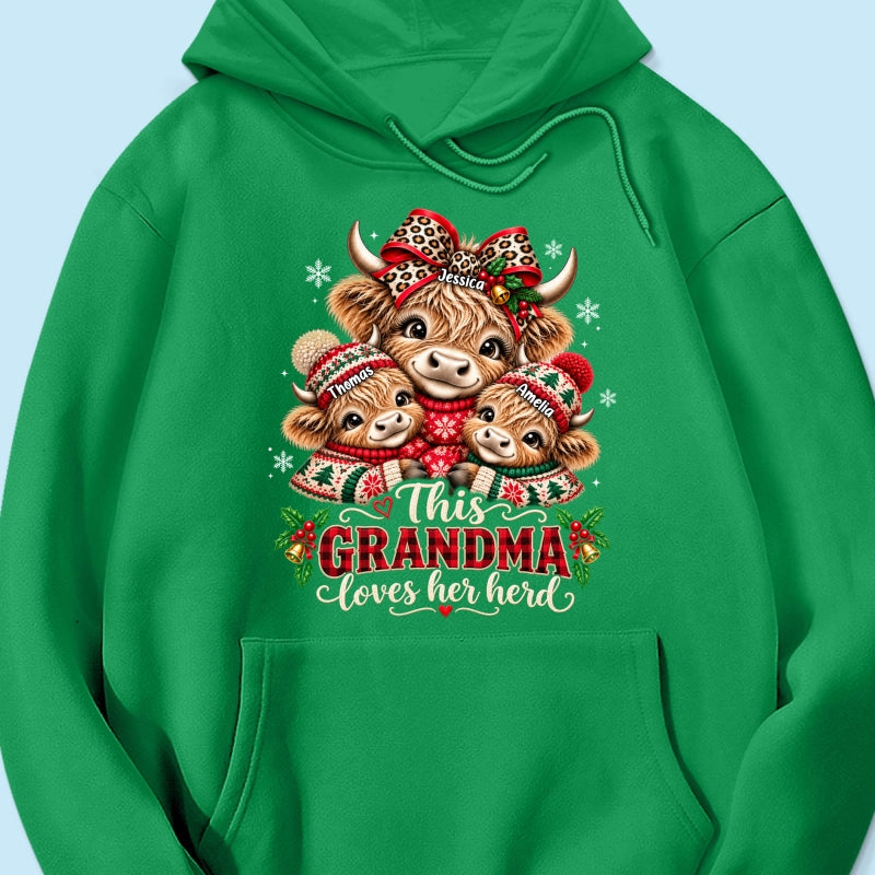 This Grandma Loves Her Herd - Personalized Shirt - Thoughtful Christmas Gift for Grandma