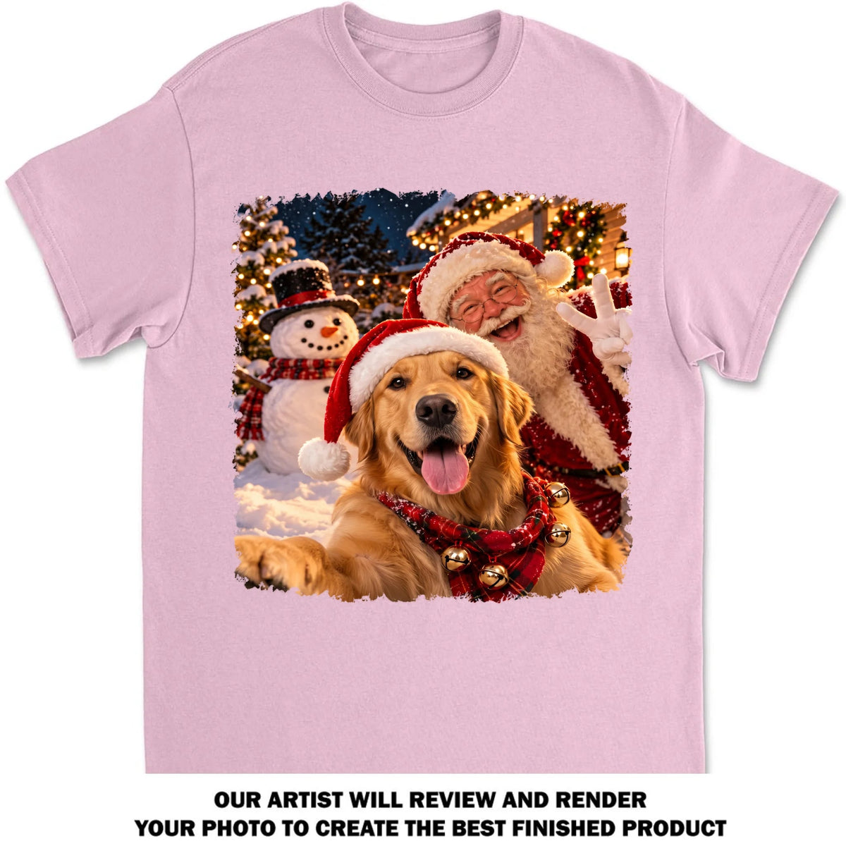 Custom Christmas Birthday Gifts For Dog Lovers • Santa Best Buddy - Personalized Basic T-Shirt