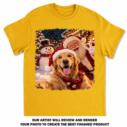 Custom Christmas Birthday Gifts For Dog Lovers • Santa Best Buddy - Personalized Basic T-Shirt