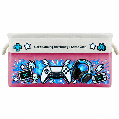 Gaming Gear Belongs Right Here - Personalized Storage Basket