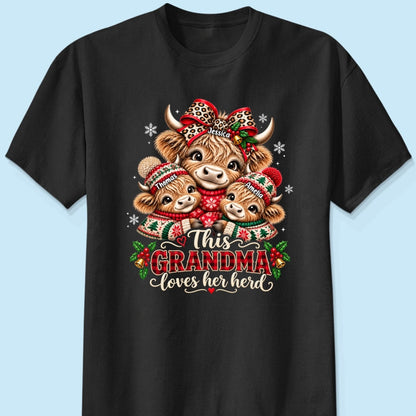 This Grandma Loves Her Herd - Personalized Shirt - Thoughtful Christmas Gift for Grandma