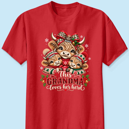 This Grandma Loves Her Herd - Personalized Shirt - Thoughtful Christmas Gift for Grandma