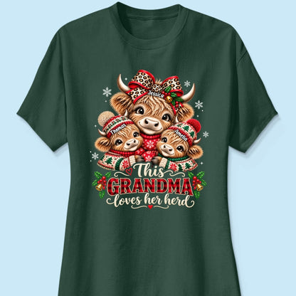 This Grandma Loves Her Herd - Personalized Shirt - Thoughtful Christmas Gift for Grandma
