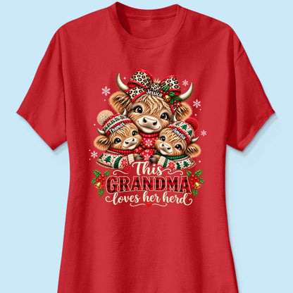 This Grandma Loves Her Herd - Personalized Shirt - Thoughtful Christmas Gift for Grandma