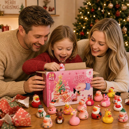 24 Pcs Countdown Christmas Rubber Ducks Advent Calendar