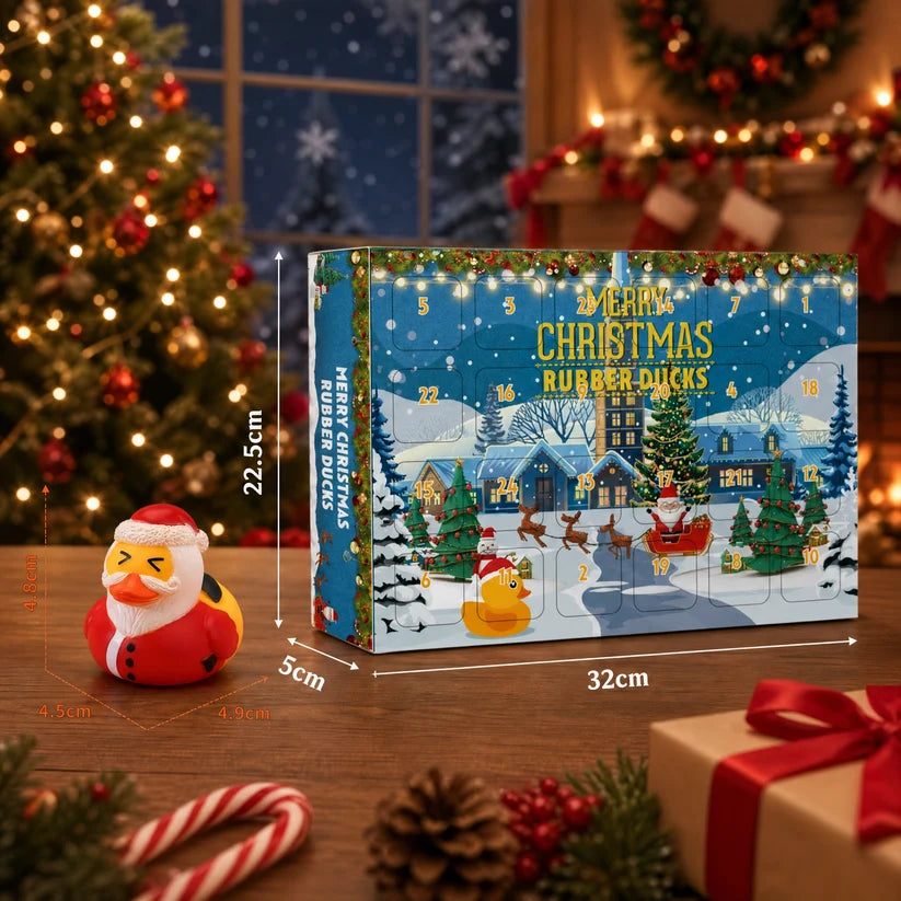 24 Pcs Countdown Christmas Rubber Ducks Advent Calendar