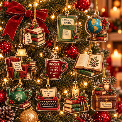 Personalized Book Lover Advent Calendar 2026 – 24 Days of Christmas Bookish Ornaments, Cozy Reading Countdown Gift for Bookworms & Readers