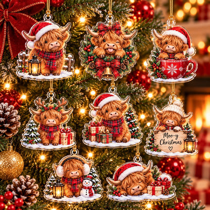 Personalized Highland Cow Christmas Advent Calendar 2026 – 24 Days of Cute Highland Cows, Christmas Countdown Gift for Cow Lovers