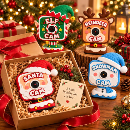 Christmas Camera 3D Printed – Cute Santa, Elf, Reindeer & Snowman Holiday Camera Decoration, Christmas Gift