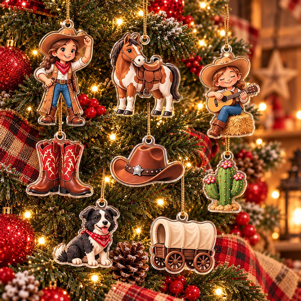The Wild Prairie Cowgirls Advent Calendar 2026 – Western Cowgirl Acrylic Ornaments, Christmas Countdown Gift for Horse & Cowgirl Lovers