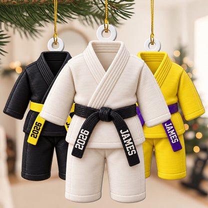 Karate Kid - Custom Name Belt & Name - 3D Printed - Personalized Ornament