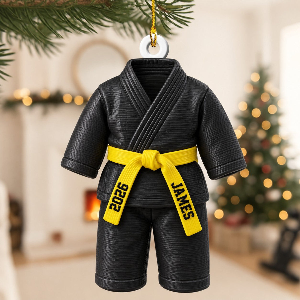 Karate Kid - Custom Name Belt & Name - 3D Printed - Personalized Ornament