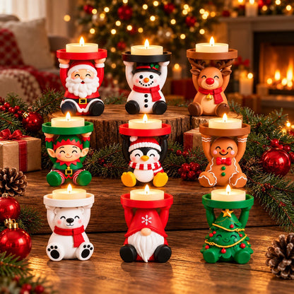 Christmas 3D Printed LED Candle Holders – Cute Holiday Tea Light Holders, Christmas Decorations & Gifts