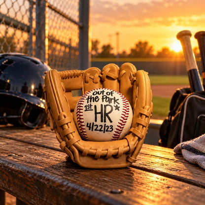 BASEBALL BALL HOLDER - 3D Printed Baseball Glove, Display Baseball Keepsake Holder, Sports Room Decor, Gift for Baseball Player