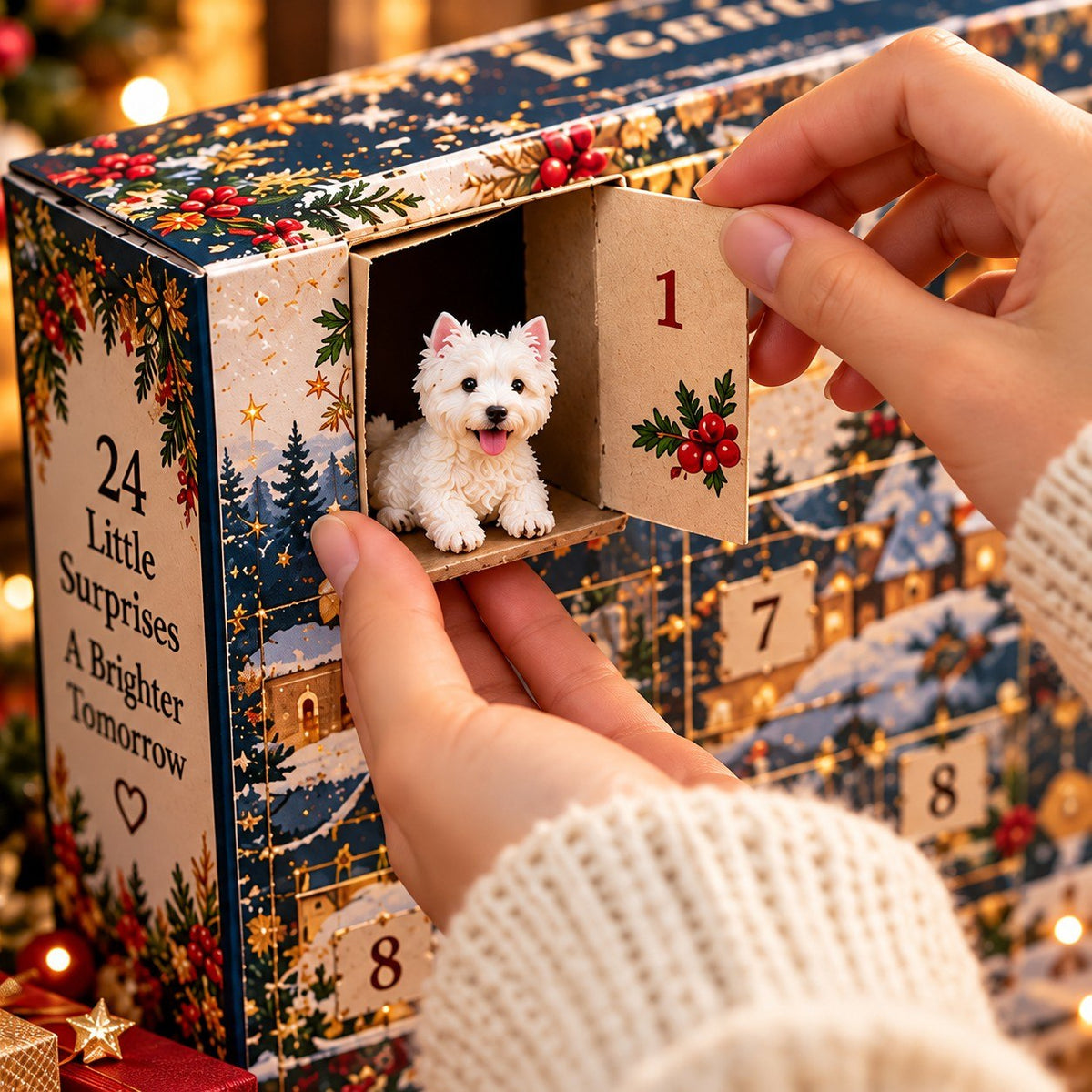 Westie Christmas Advent Calendar 2026 – Dog Countdown Calendar, Christmas Gift for Westie Lovers