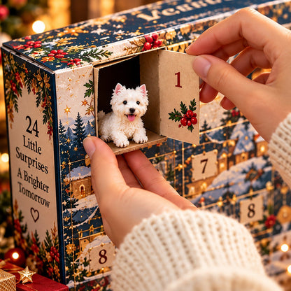 Westie Christmas Advent Calendar 2026 – Dog Countdown Calendar, Christmas Gift for Westie Lovers