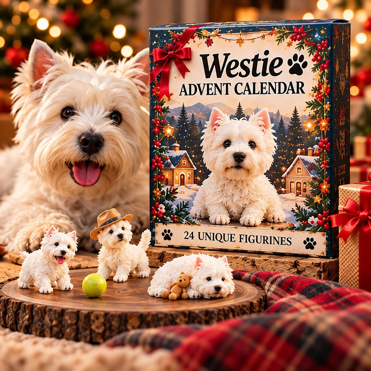 Westie Christmas Advent Calendar 2026 – Dog Countdown Calendar, Christmas Gift for Westie Lovers