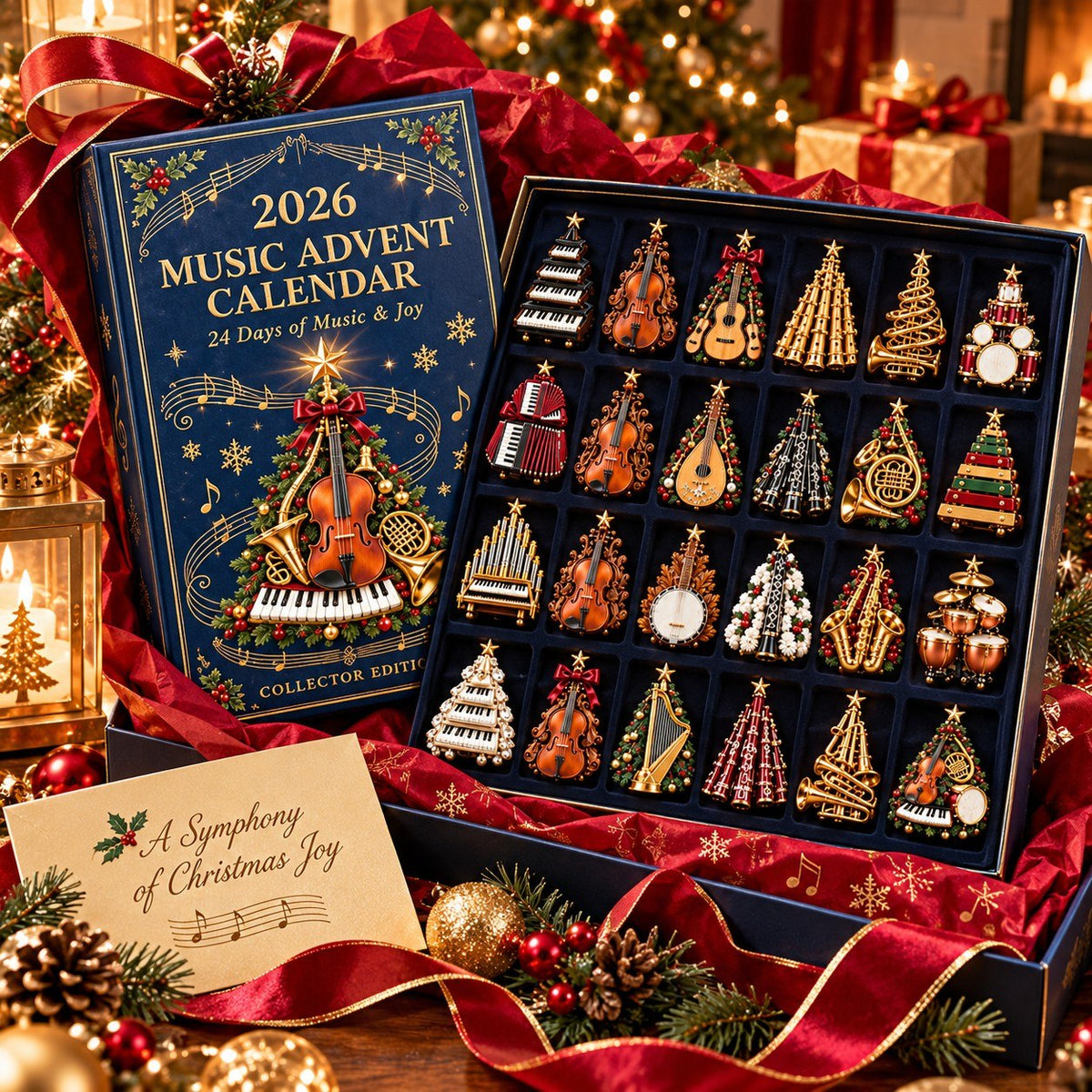 Music Christmas Advent Calendar – Music Lover Christmas Countdown Calendar, Christmas Gift for Musicians & Music Teachers