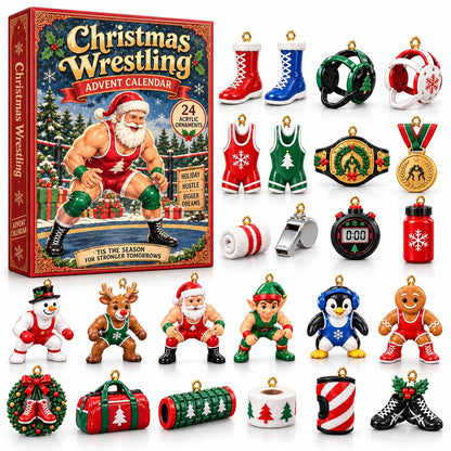 Christmas Wrestling Advent Calendar – Holiday Wrestling Countdown Calendar, Christmas Gift for Wrestling Fans & Kids