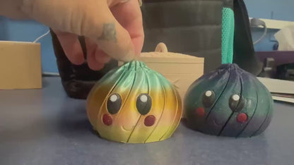 3D Printed Dumpling Fidget Toy | Kawaii Sensory Stress Relief Desk Buddy