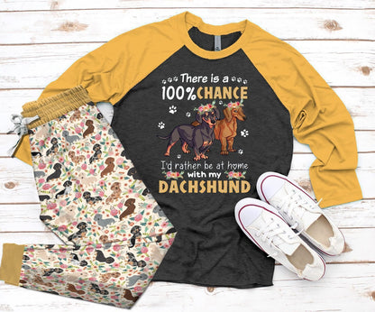 Dachshund The Mystic Pajama Set |Sleepwear Pjs Sets | Raglan Shirt Pants Set