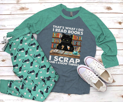 Black Cat So Cute Pajama Set |Sleepwear Pjs Sets | Raglan Shirt Pants Set