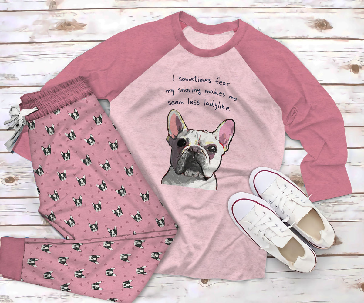 French Bulldog May Baby King Pajama Set |Sleepwear Pjs Sets | Raglan Shirt Pants Set